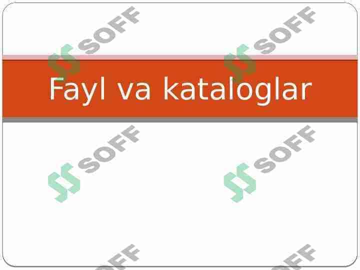 Fayl va katalog
