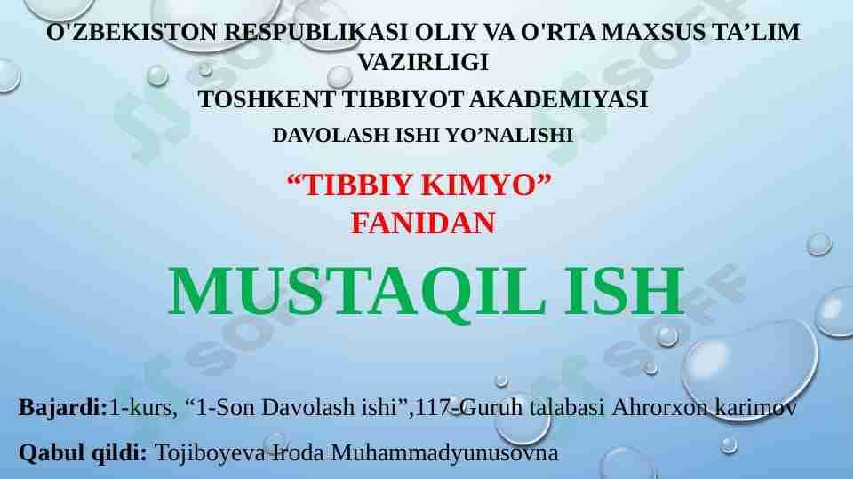 SIRT HODISALARI. ADSORBSIYA