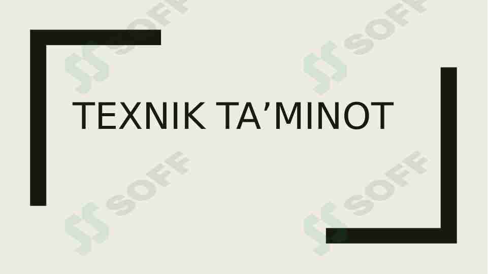Texnik ta’minot