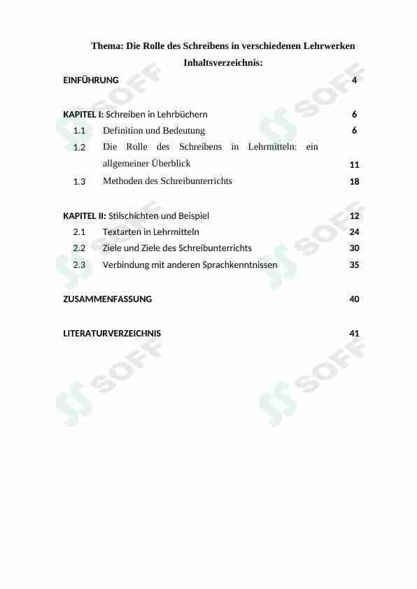 Die Rolle des Schreibens in verschiedenen Lehrwerken