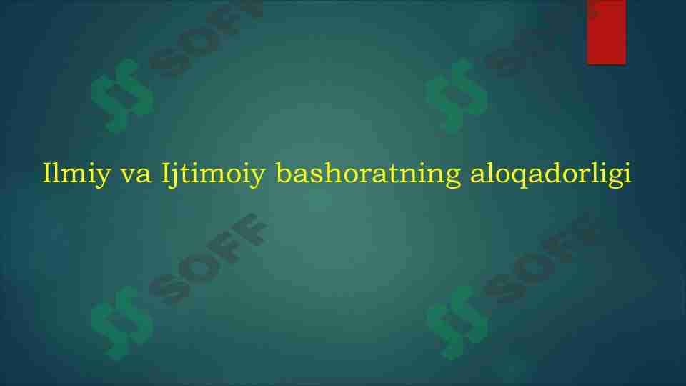 Ilmiy va Ijtimoiy bashoratning aloqadorligi