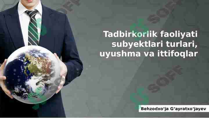 Tadbirkorlik subyektlari