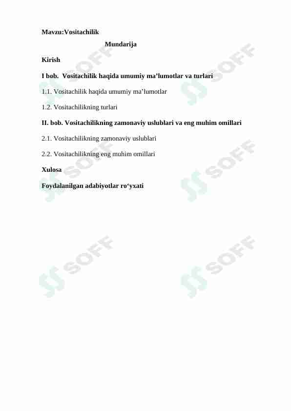 Vositachilik