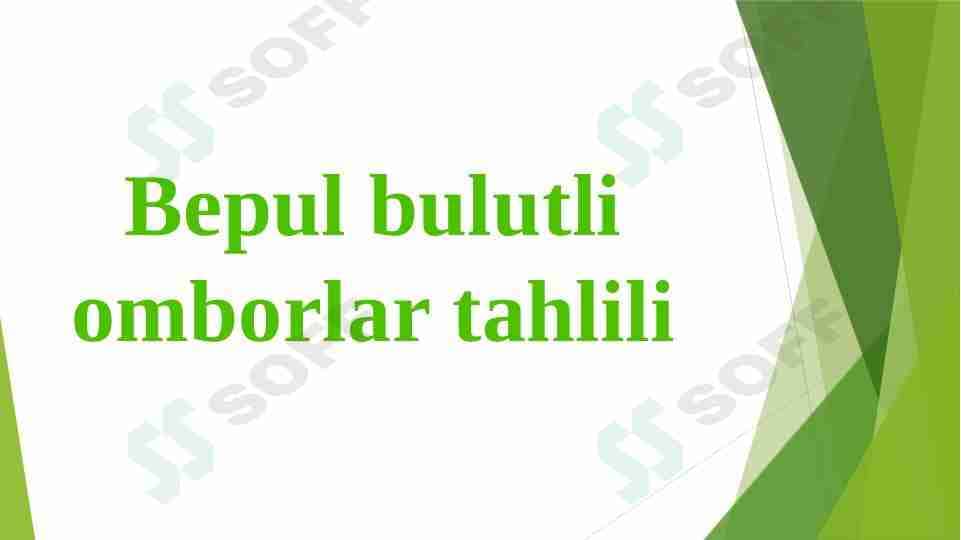Bepul bulutli omborlar tahlili
