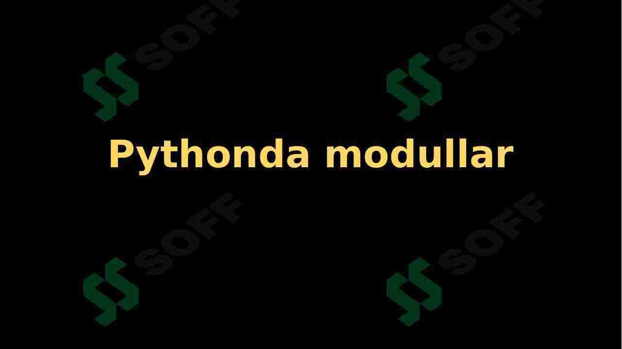 Pythonda modullar