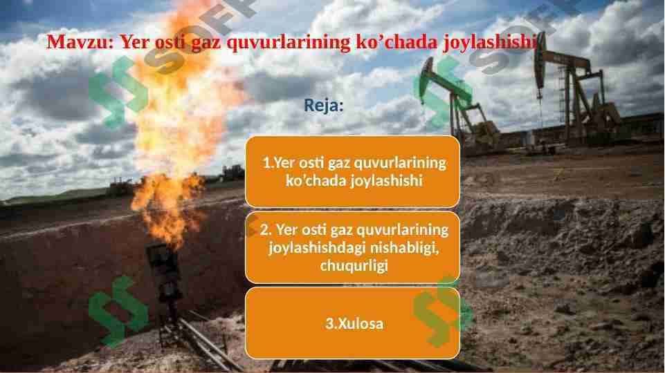 Yer osti gaz quvurlarining ko’chada joylashishi