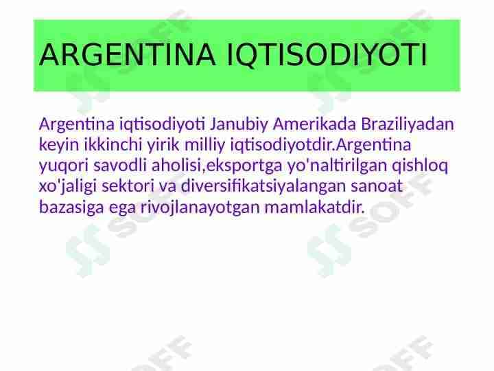 Argentina Iqtisodiyoti