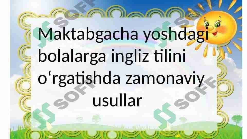 Maktabgacha taʼlim
