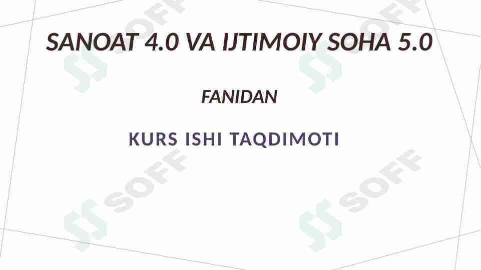 Iqtisodiyotga investitsiyalarni jalb qilishda sanoat 4.0 elementlarning ahamiyati