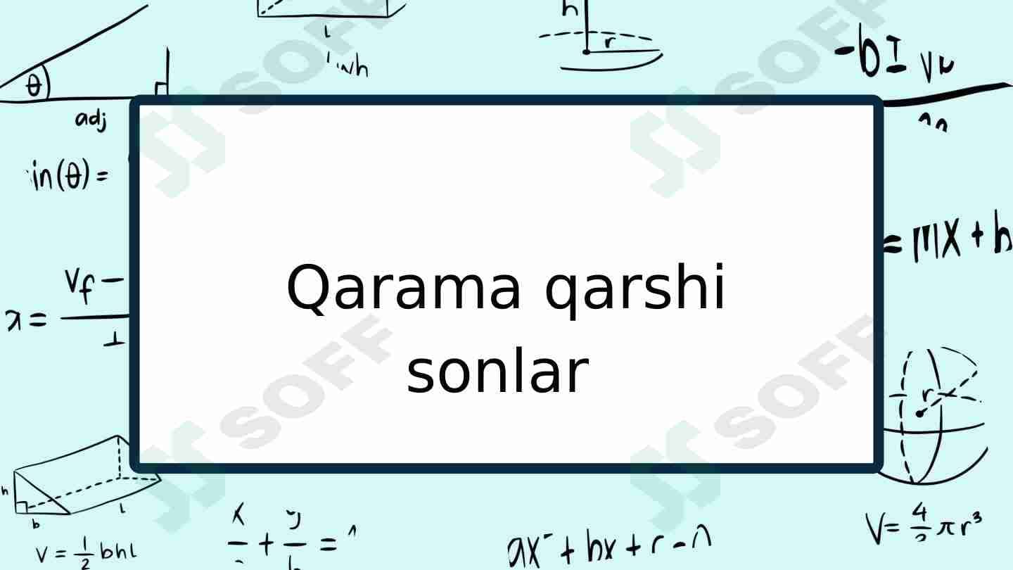 Qarama qarshi sonlar