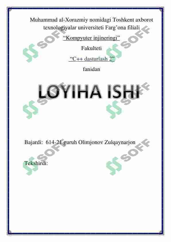 Avto korxonada ishchilar va avtobuslar ish  grafigini shakllantirish