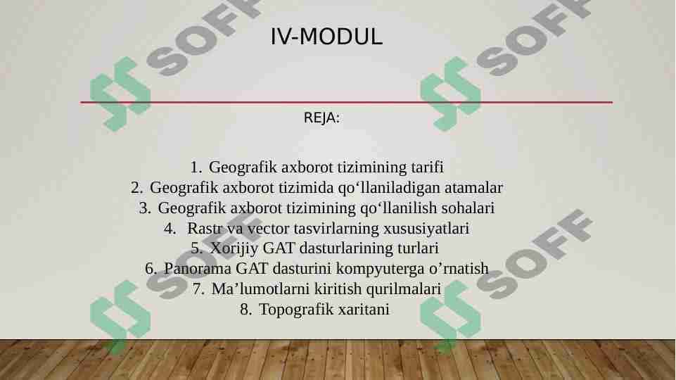 Geografiya IV modul