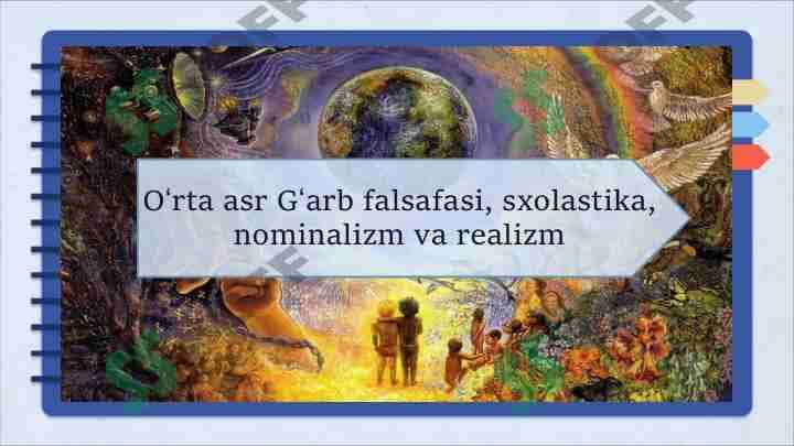 O'rta asr G'arb falsafasi, sxolastika, nominalizm va realizm