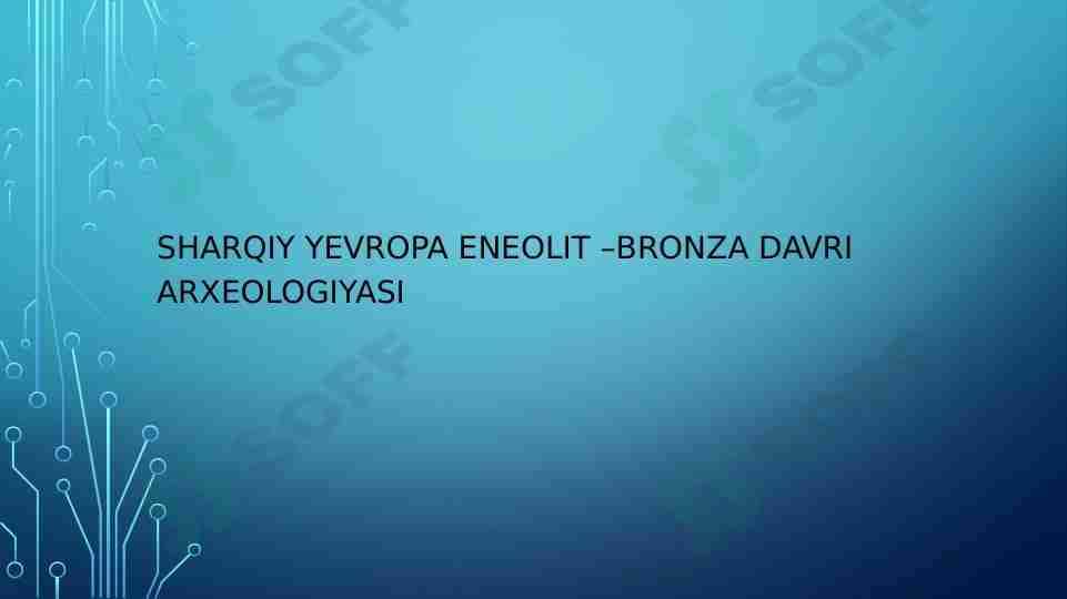 Sharqiy Yevropa eneolit –Bronza davri arxeologiyasi bo'tay madaniyati