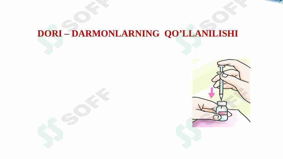 Dori darmonlarning qoʻllanishi