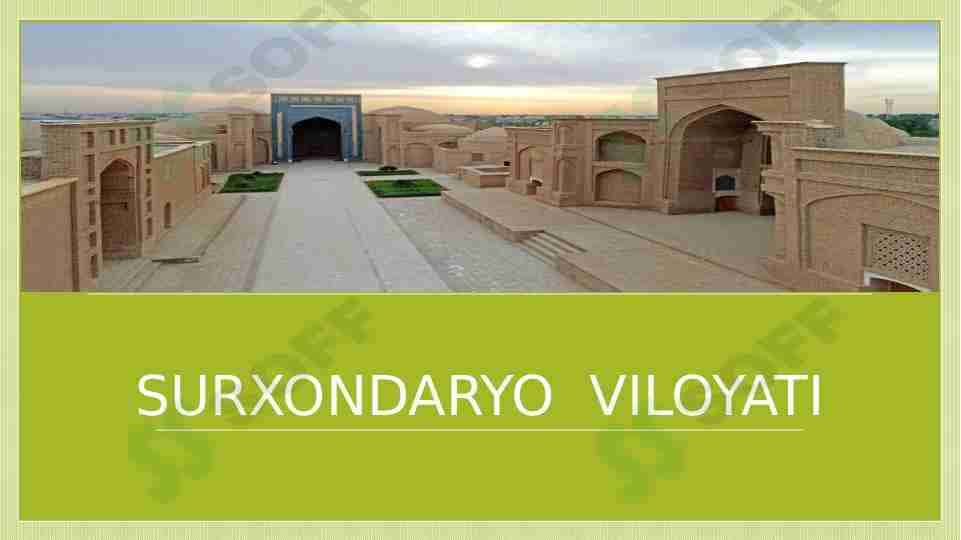 SURXONDARYO  VILOYATI