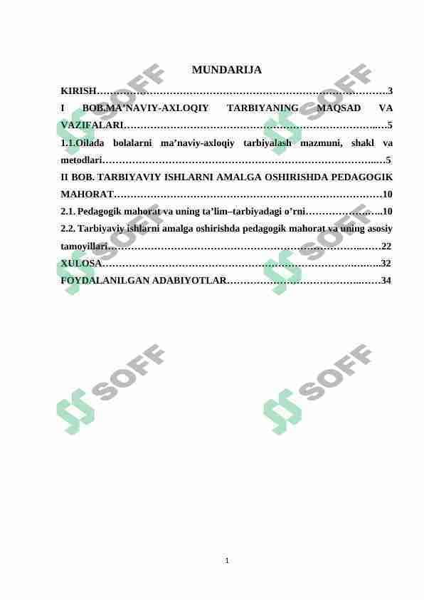 Ma’naviy axloqiy tarbiya ishlarini amalga oshirishda pedagogik mahorat