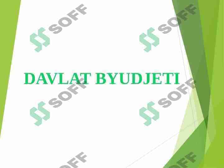 DAVLAT BYUDJETI