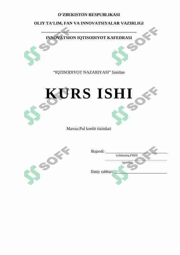 Pul Kredit tizimlari
