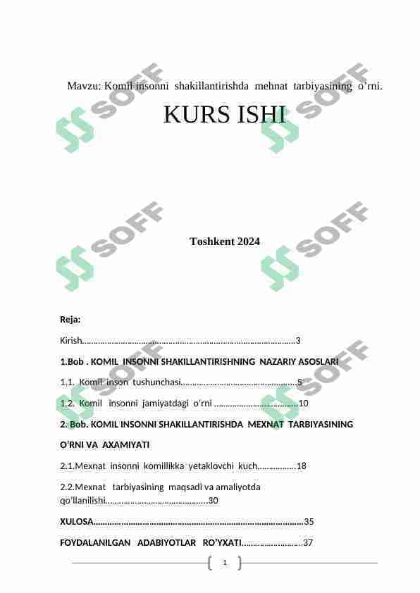 komil insonni shakillantirishda tarbiyaning o'rni