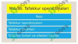 Tafakkur operatsiyalari