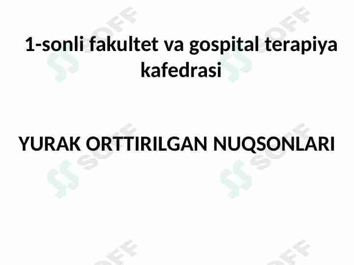 Yurak mitral va aortal nuqsonlari