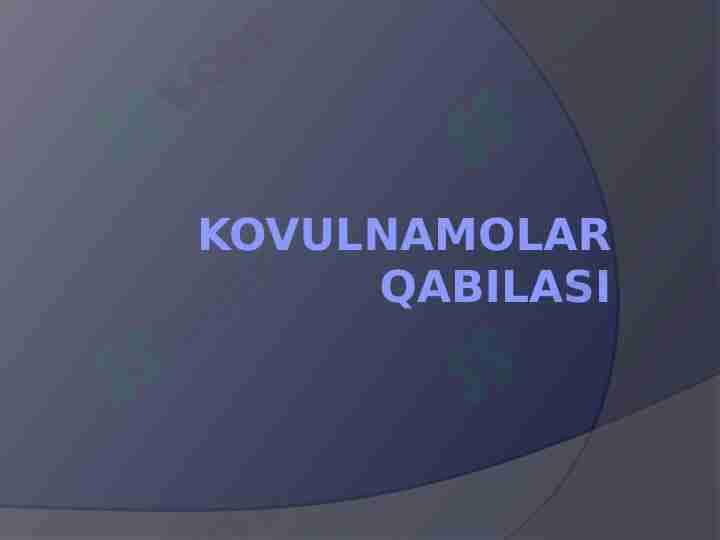 Kovulnamolar qabulasi