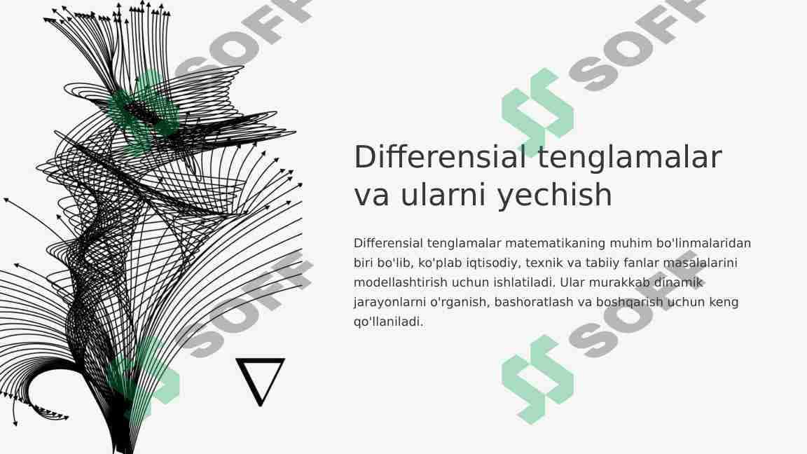 Differensial tenglamalar va ularni yechish