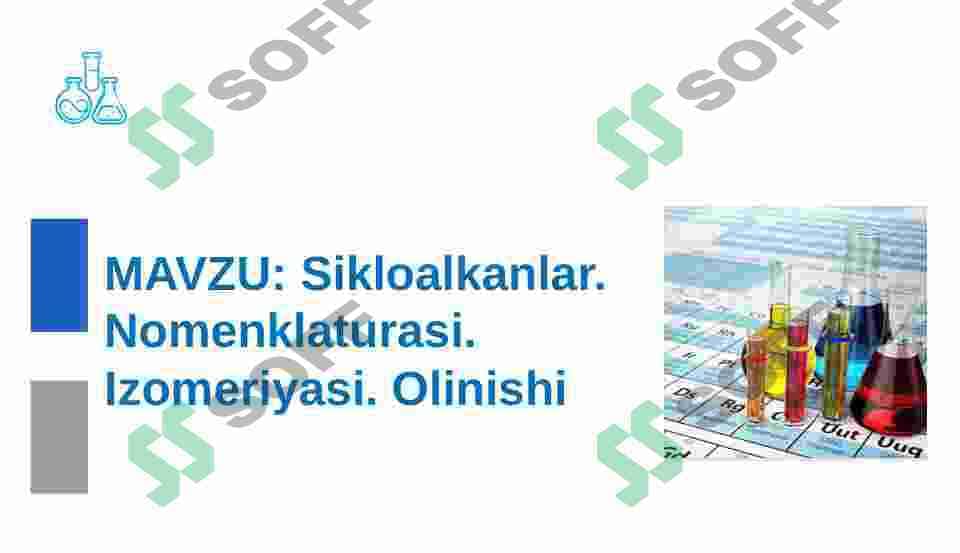 Sikloalkanlar nomenklaturasi izomeriyasi olinishi va xossalari