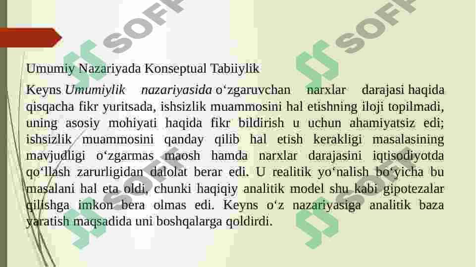 KEYNS VA KEYNSCHILIK TA’LIMOTI