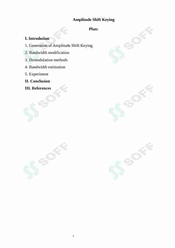 Amplitude Shift Keying