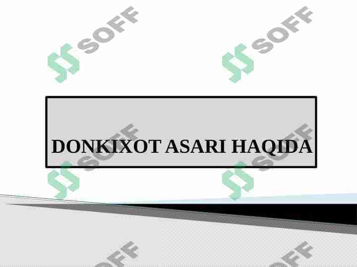 Donkixot asari haqida