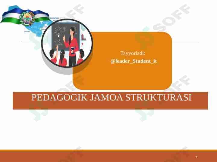 PEDAGOGIK JAMOA STRUKTURASI