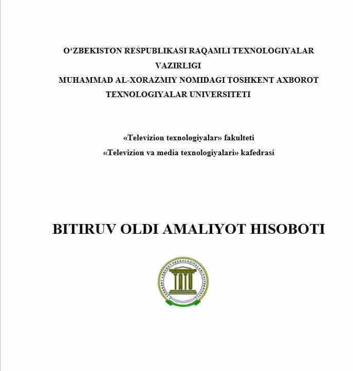 O'zbekiston-24 kanali amaliyot hisoboti