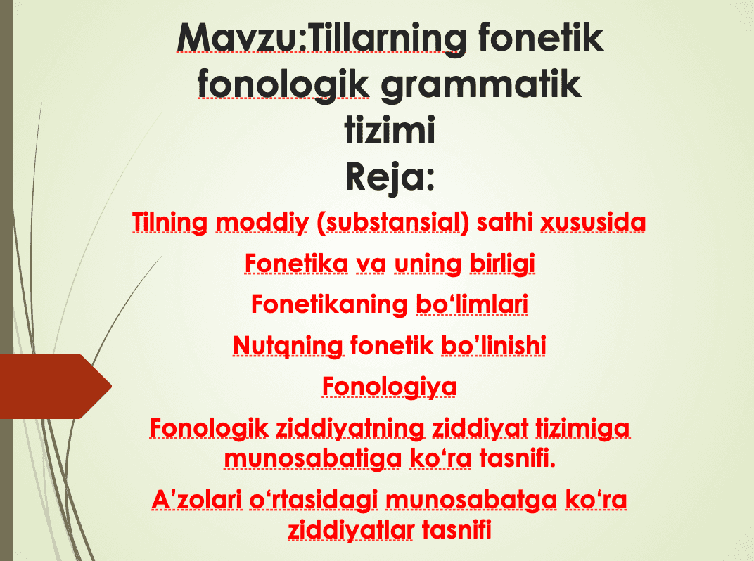 Tillarning fonetik fonologik grammatik tizimi