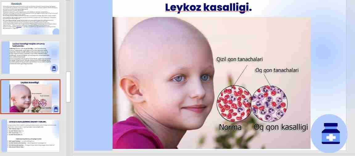 Anemiya va leykoz.