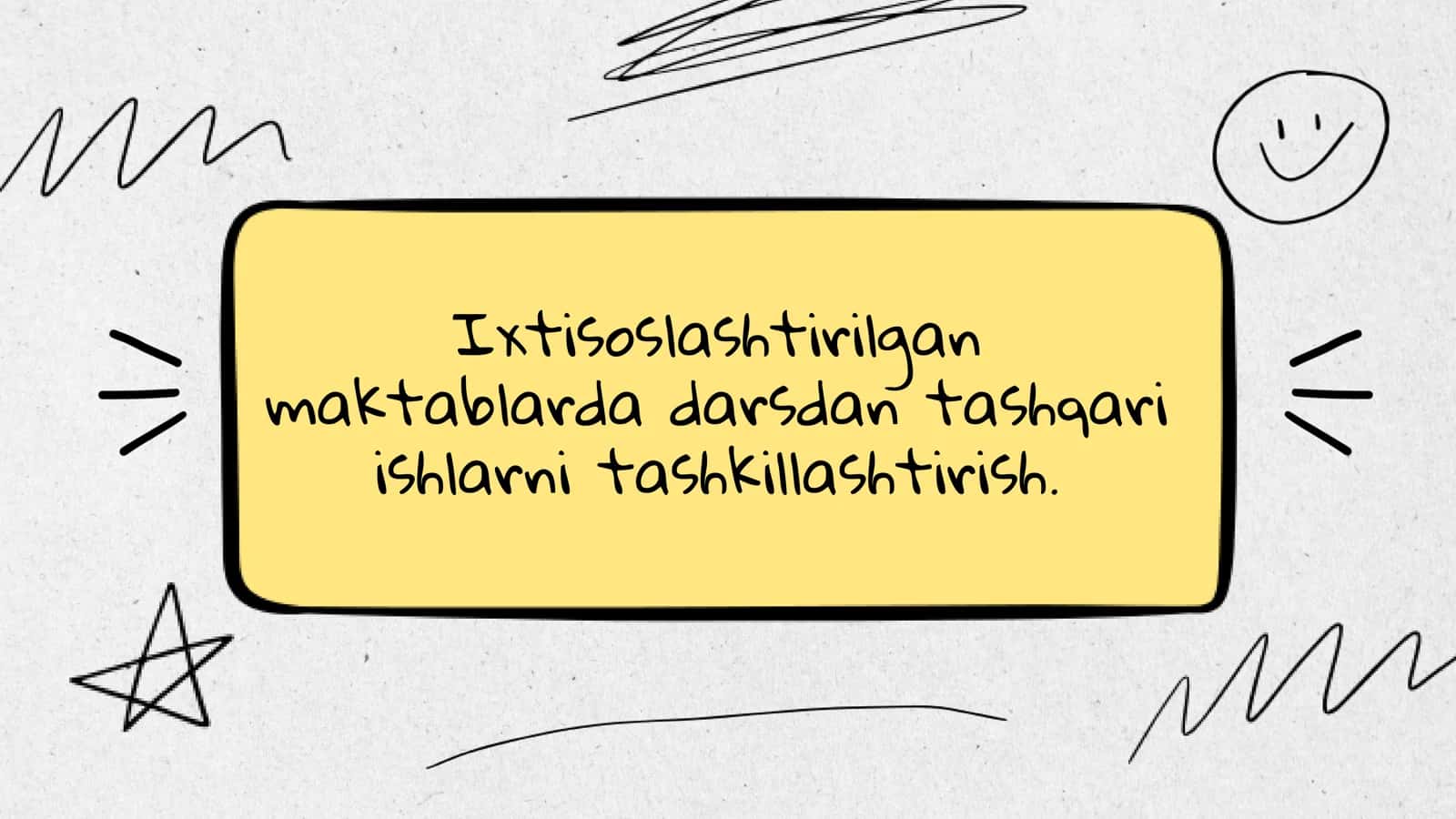 Ixtisoslashtirilgan maktablarda darsdan tashqari ishlarni tashkillashtirish