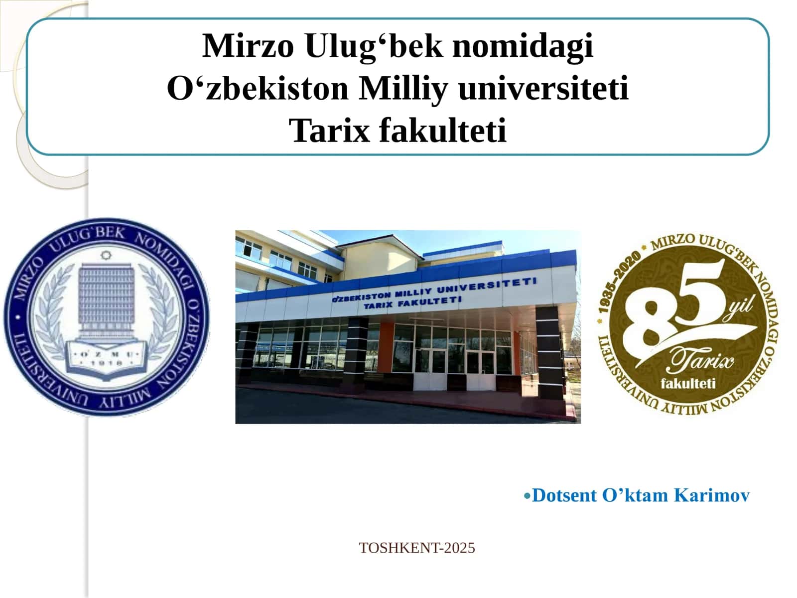 TARIX FAKULTETI