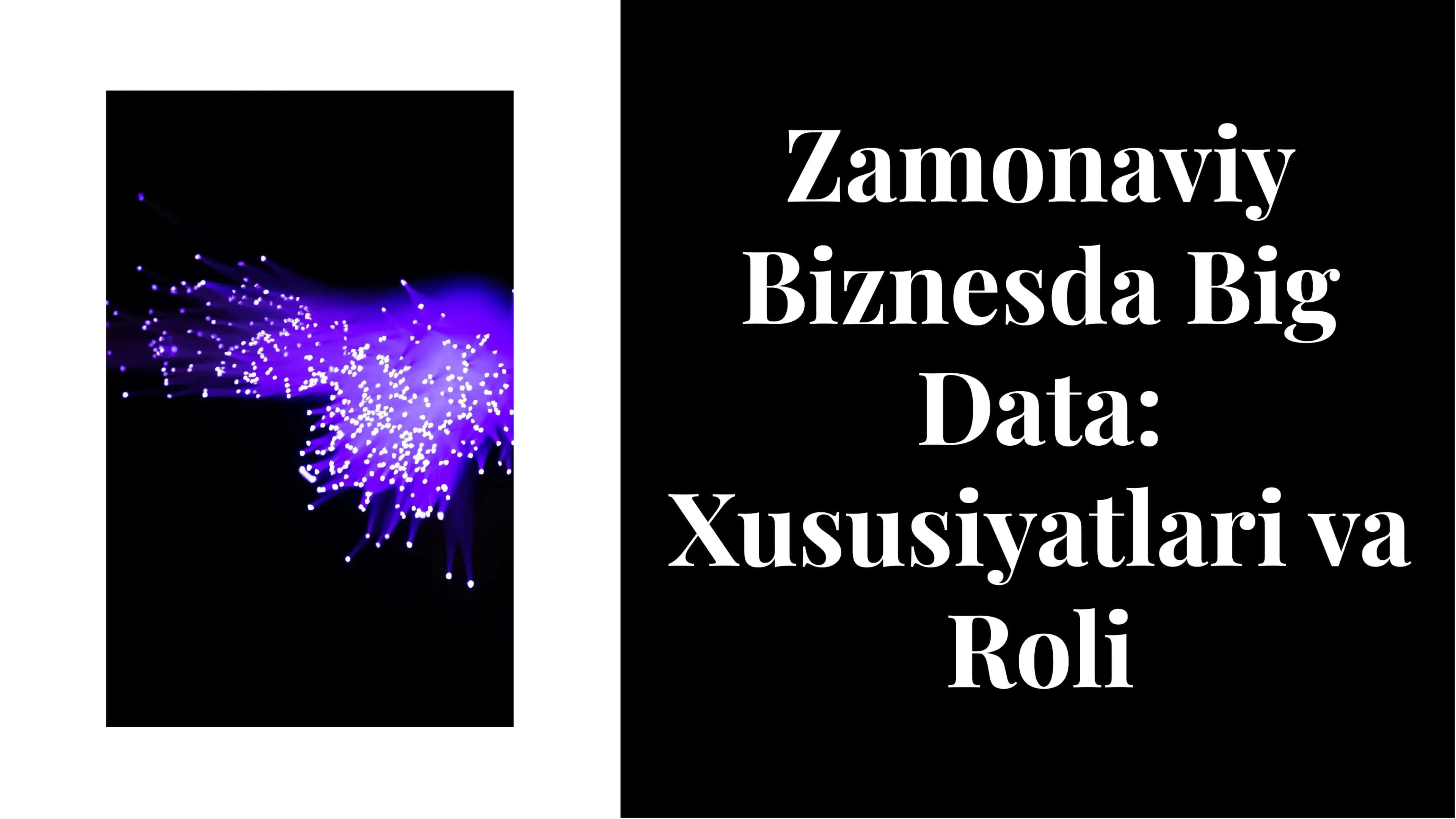 Zamonaviy Biznesda Big Data: Xususiyatlari va Roli