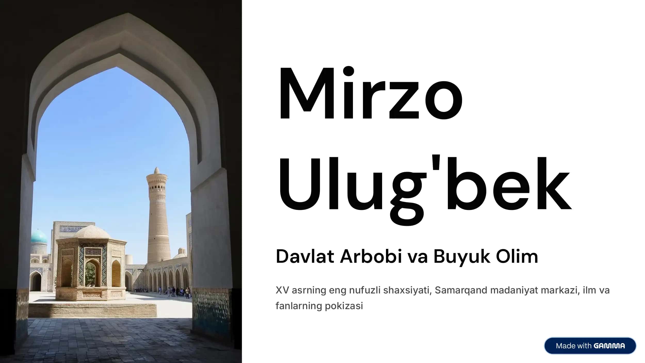 Mirzo Ulug'bek