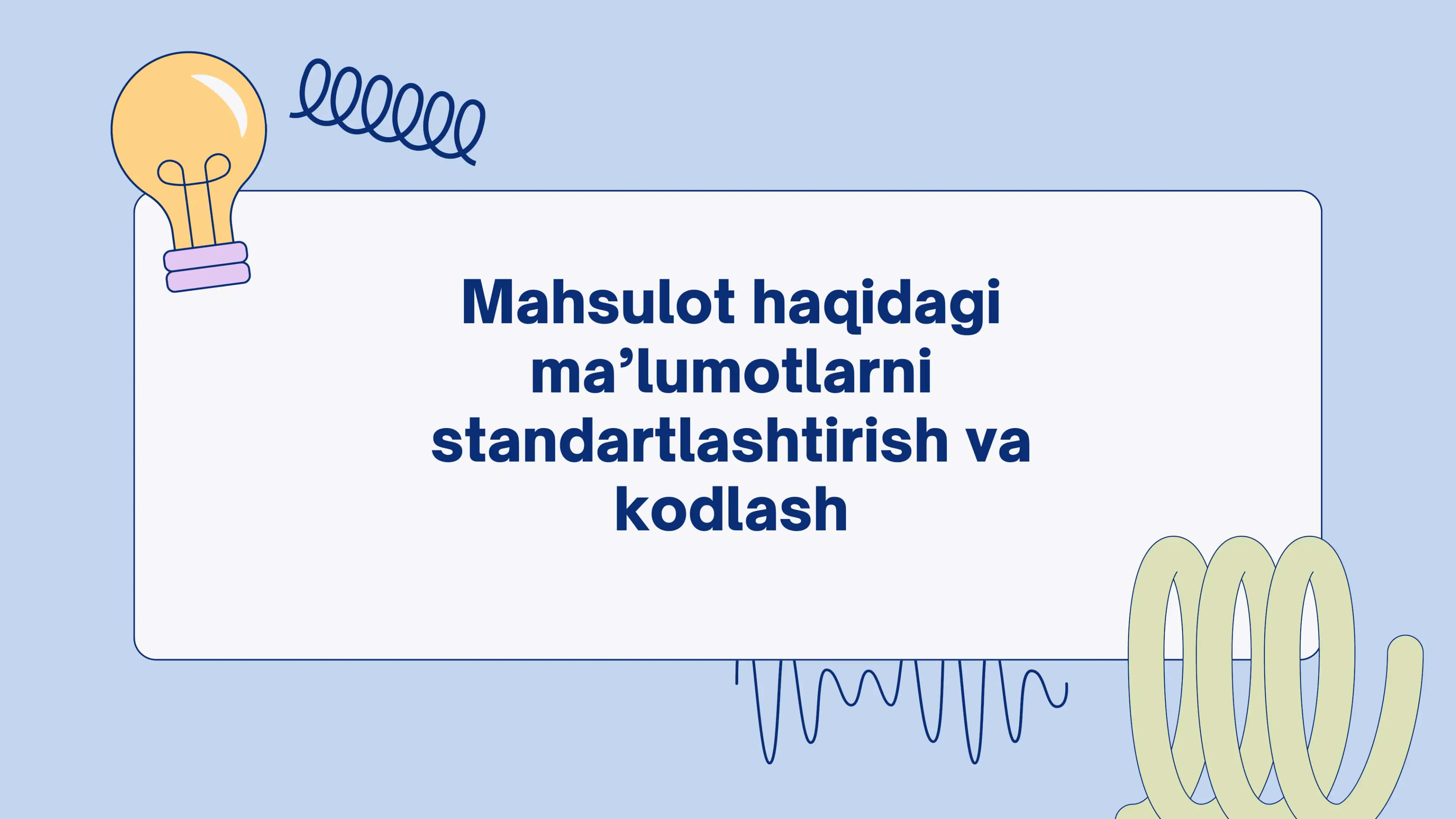 Mahsulot haqidagi ma’lumotlar