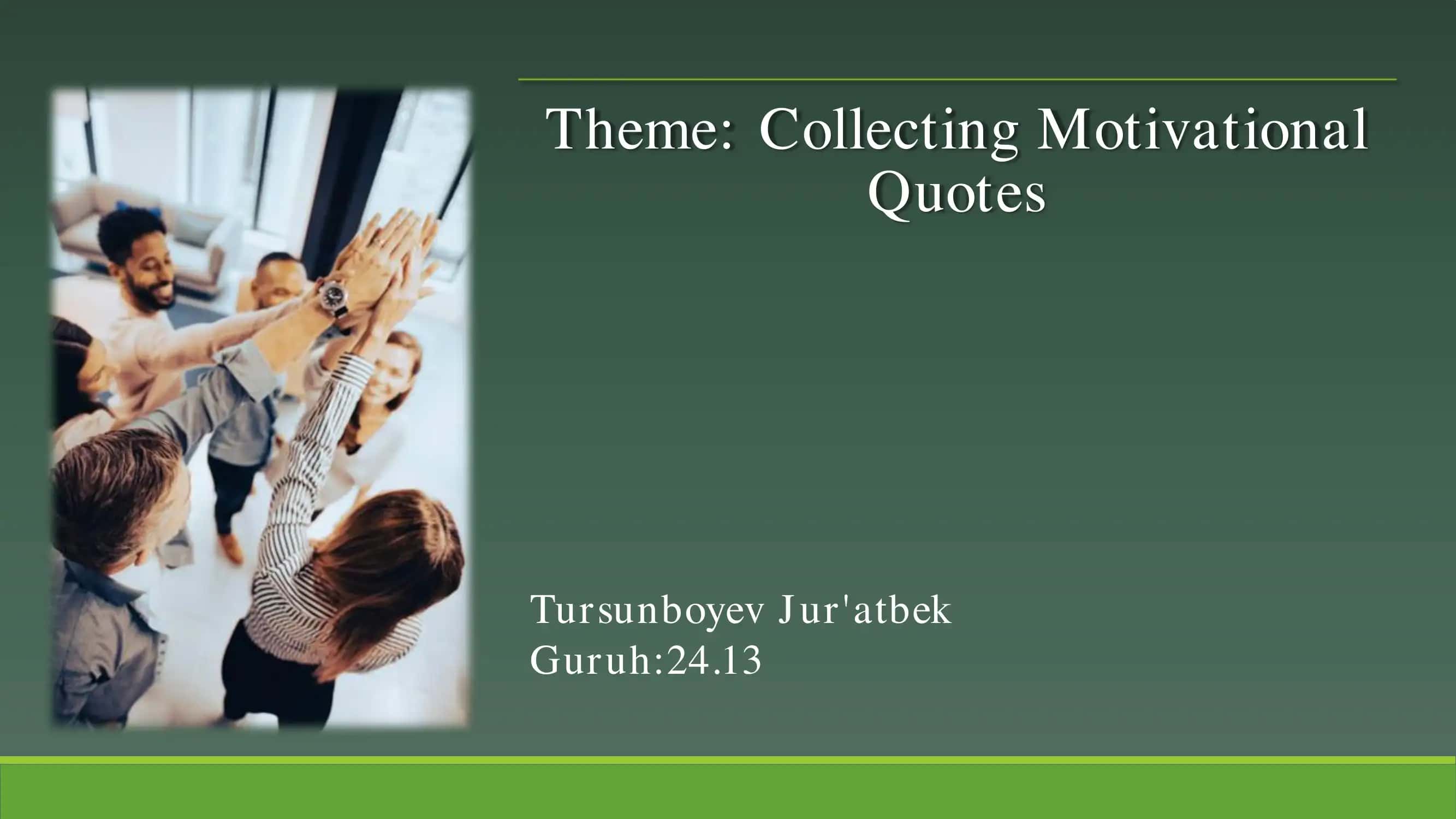 Collecting Motivational Quotes