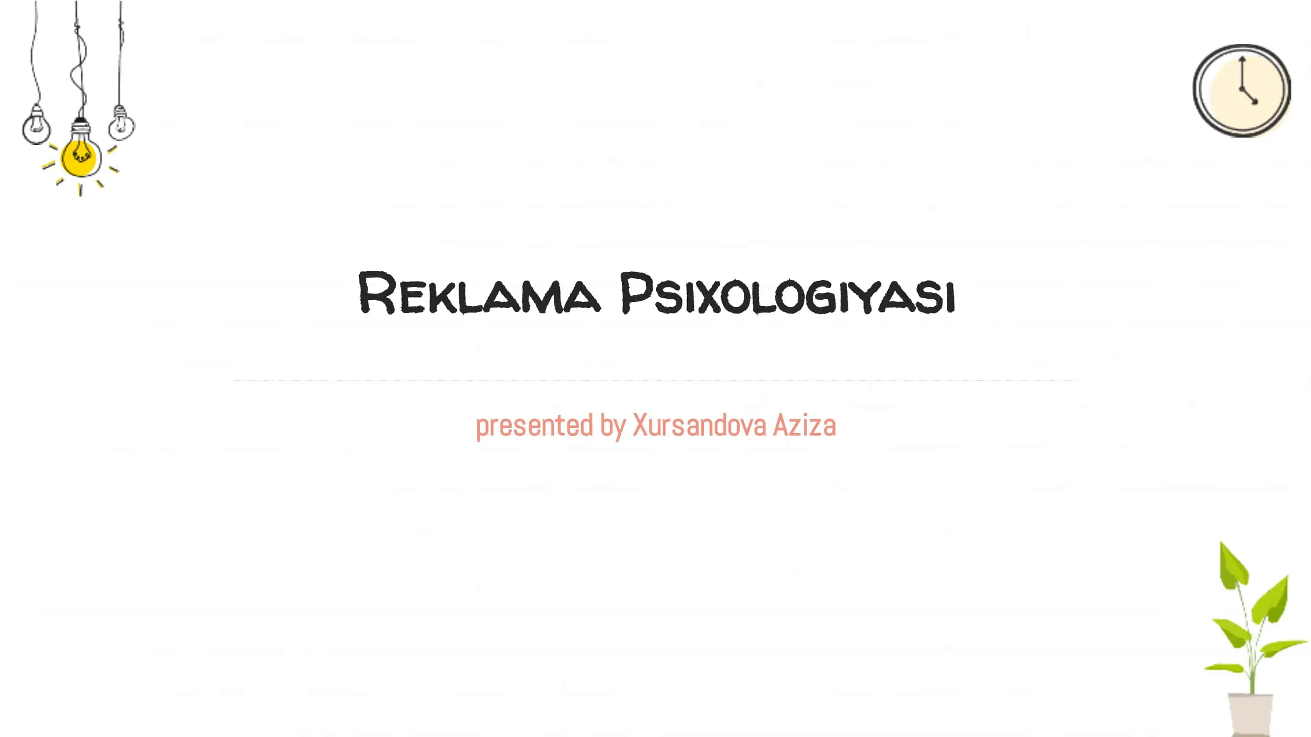 Reklama Psixologiyasi