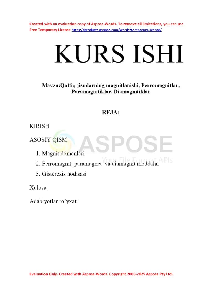 Qattiq jismlarning magnitlanishi, Ferromagnitlar, Paramagnitiklar, Diamagnitiklar