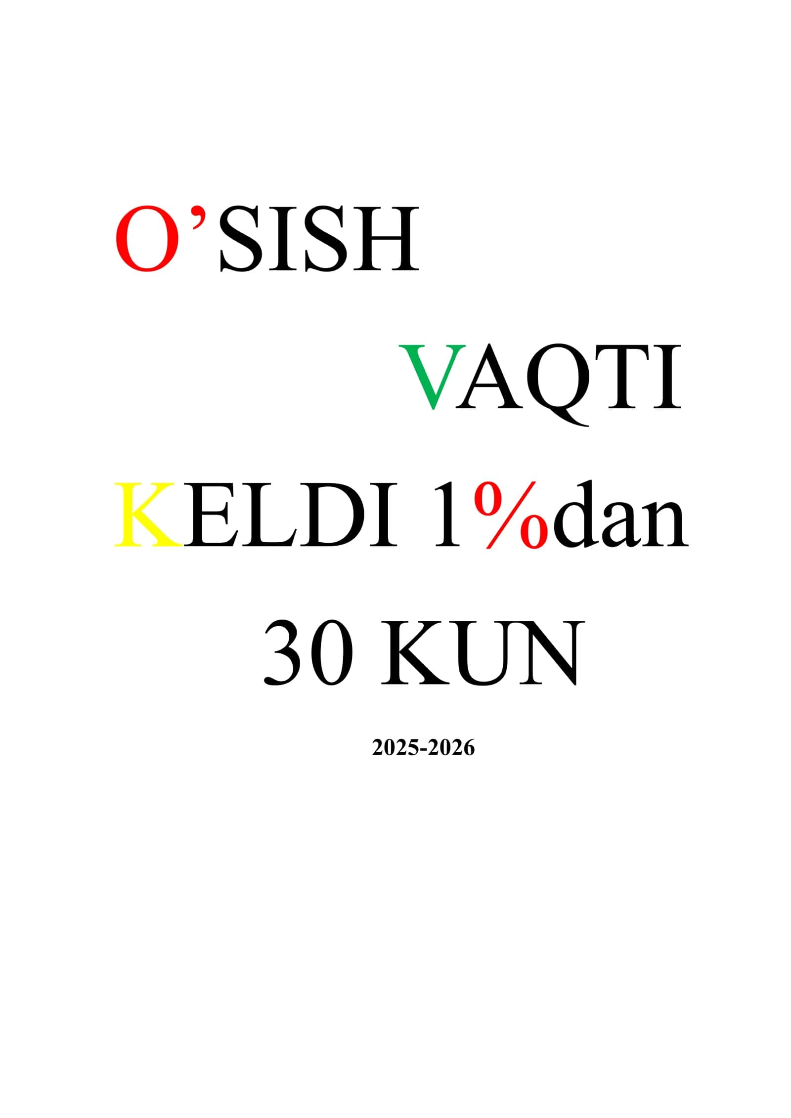 Odatlar (O'Sish)