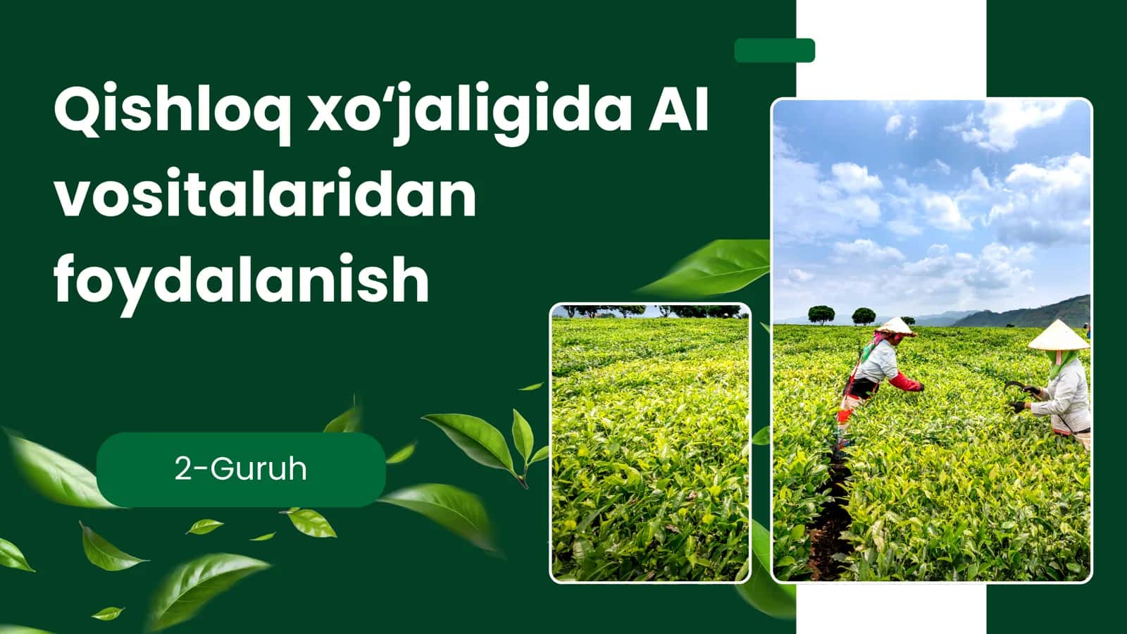 Qishloq xo‘jaligida AI vositalaridan foydalanish