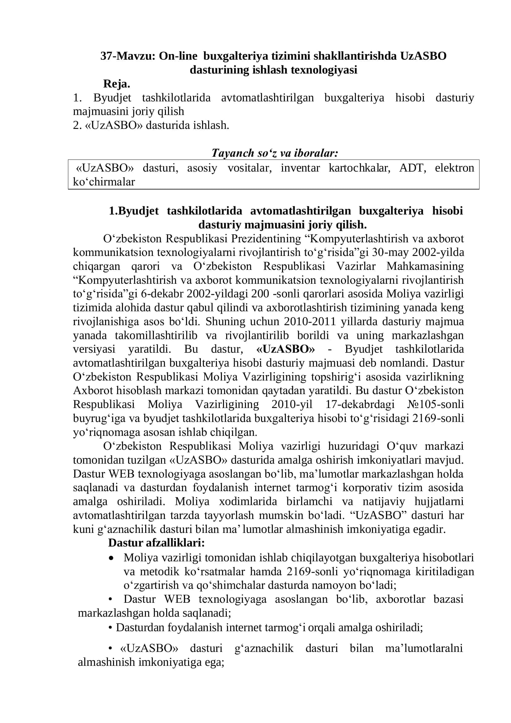 UzASBO dasturi