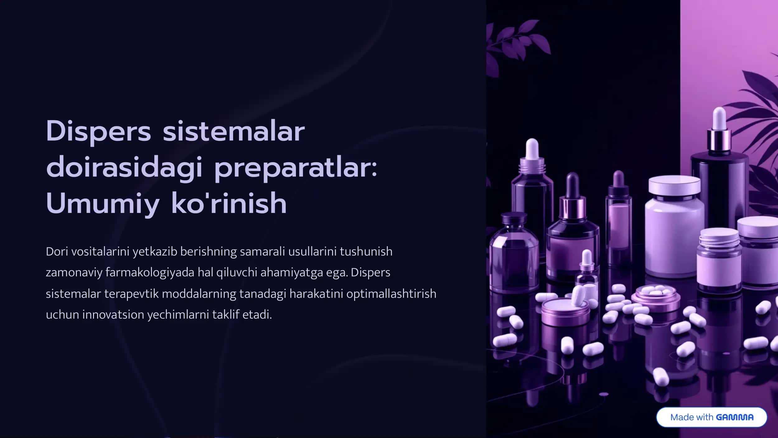 Dispers sistemalar