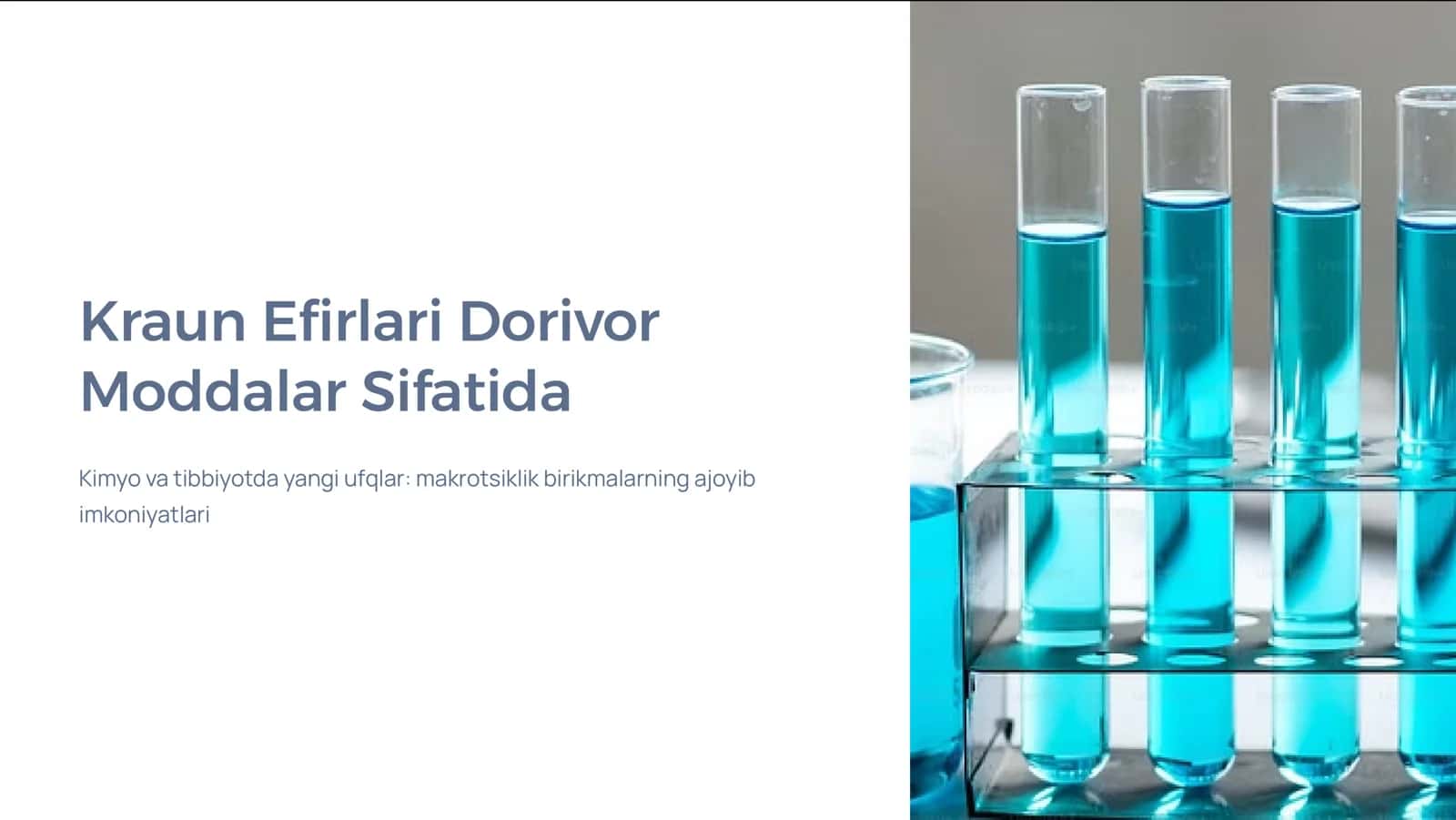 Kraun Efirlari Dorivor Moddalar Sifatida