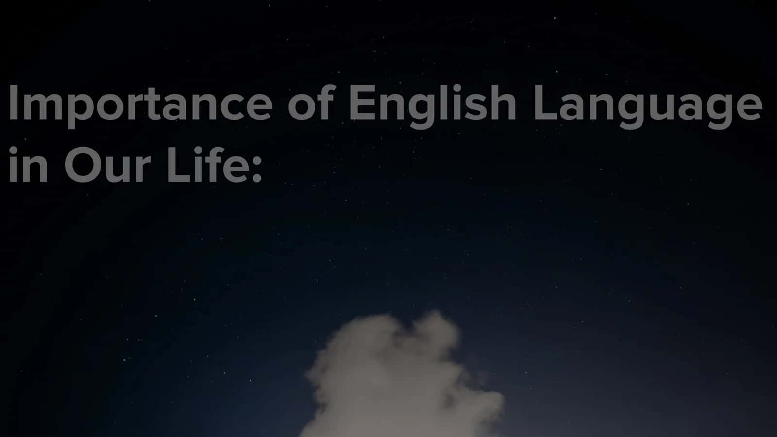 Importance of English Language in Our Life